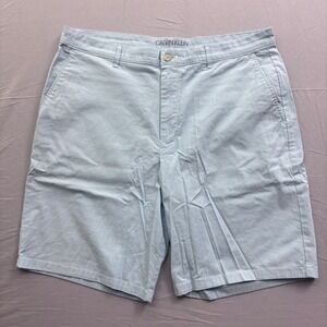 Calvin Klein Mens‎ Light Blue Micro Dot Chino Shorts W34 Stretch Cotton Blend